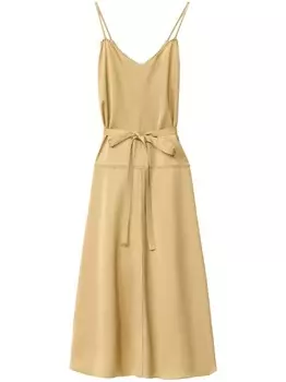 Fabiana Filippi атласное платье-комбинация, желтый