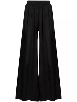 Fabiana Filippi атласные брюки палаццо с эластичным поясом, черный