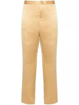 Fabiana Filippi атласные брюки прямого кроя, желтый