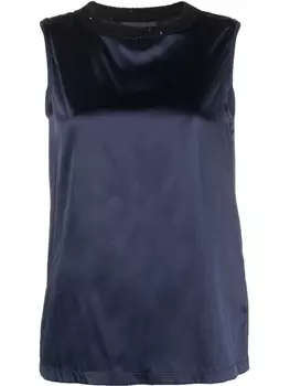 Fabiana Filippi атласный топ, синий
