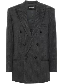 Fabiana Filippi блейзер в тонкую полоску, серый