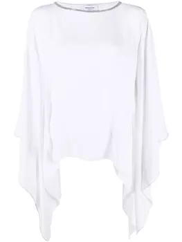 Fabiana Filippi блузка с эффектом металлик, белый