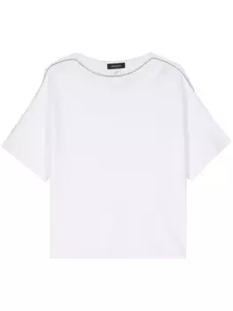 Fabiana Filippi блузка с бусинами, белый