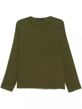 Fabiana Filippi блузка с кристаллами, зеленый