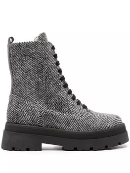 Fabiana Filippi ботинки с узором в елочку, черный