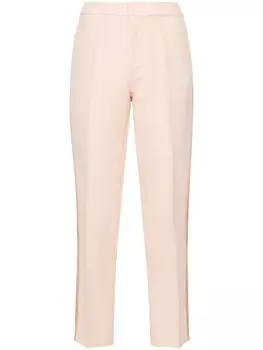 Fabiana Filippi брюки строгого кроя из смесовой шерсти, розовый