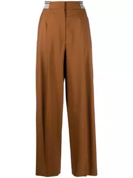 Fabiana Filippi брюки строгого кроя с завышенной талией, коричневый