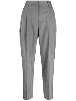 Fabiana Filippi брюки строгого кроя со складками, серый