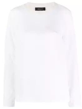 Fabiana Filippi crew-neck long-sleeve T-shirt, белый