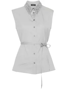 Fabiana Filippi декорированная блузка, серый