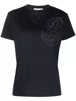 Fabiana Filippi декорированная футболка, синий