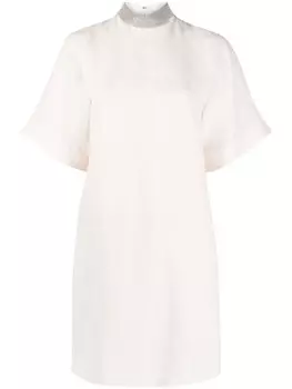 Fabiana Filippi декорированное платье-трапеция, розовый