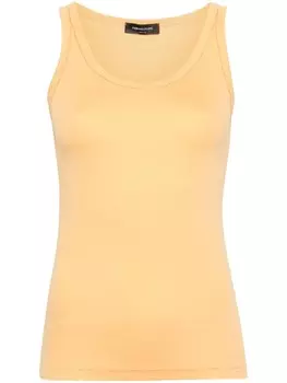 Fabiana Filippi декорированный топ без рукавов, желтый