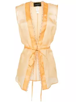 Fabiana Filippi декорированный жилет, оранжевый