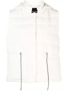 Fabiana Filippi drawstring-waist padded gilet, белый