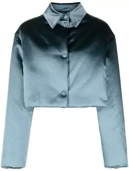 Fabiana Filippi дутая куртка-рубашка Duchess, синий