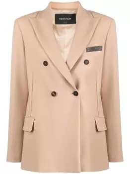 Fabiana Filippi двубортный блейзер, нейтральный цвет