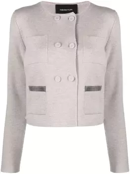 Fabiana Filippi двубортный кардиган, серый