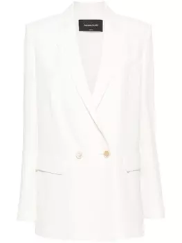 Fabiana Filippi двубортный пиджак с заостренными лацканами, нейтральный цвет