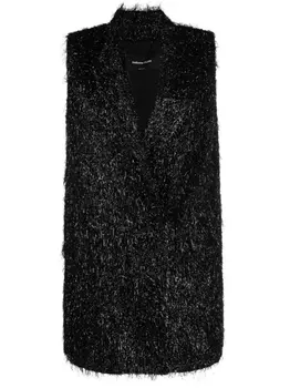 Fabiana Filippi двубортный жилет с люрексом, черный