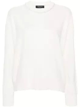 Fabiana Filippi джемпер с пайетками, белый