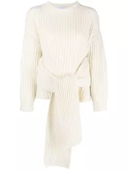 Fabiana Filippi джемпер с перекрученной деталью, белый