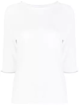 Fabiana Filippi джемпер с рукавами три-четверти, белый