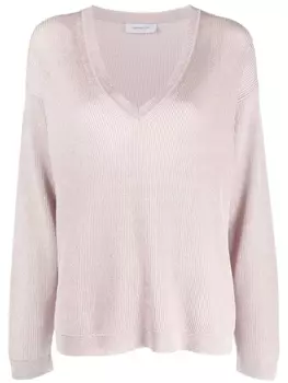 Fabiana Filippi джемпер с V-образным вырезом и блестками, розовый