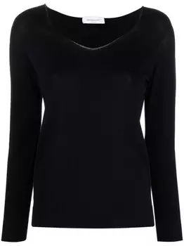 Fabiana Filippi джемпер с V-образным вырезом и блестками, синий