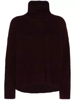 Fabiana Filippi джемпер с воротником-стойкой и начесом, красный