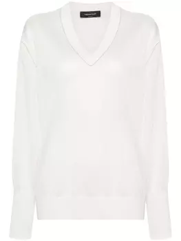 Fabiana Filippi джемпер тонкой вязки с бисером, нейтральный цвет