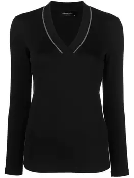 Fabiana Filippi джемпер тонкой вязки с цепочкой, черный