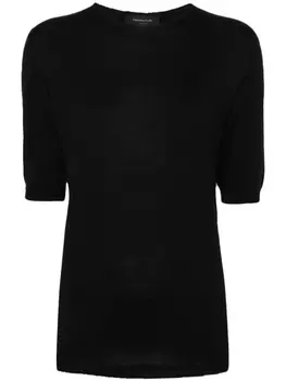 Fabiana Filippi джемпер тонкой вязки с короткими рукавами, черный