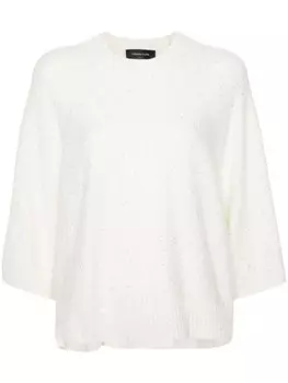 Fabiana Filippi джемпер, украшенный пайетками, нейтральный цвет