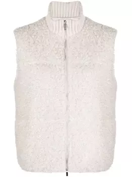 Fabiana Filippi фактурный жилет, нейтральный цвет
