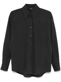 Fabiana Filippi фланелевая рубашка в тонкую полоску, серый