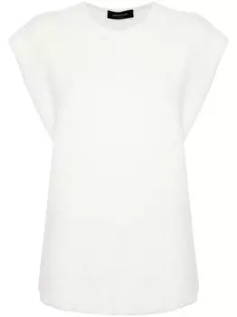 Fabiana Filippi флисовый джемпер с круглым вырезом, нейтральный цвет