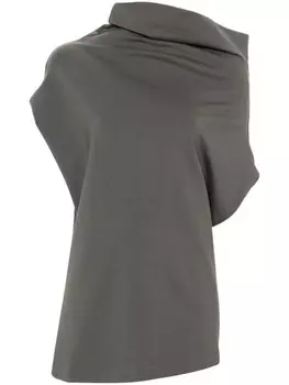 Fabiana Filippi футболка асимметричного кроя, серый
