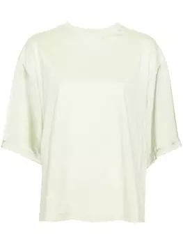 Fabiana Filippi футболка с атласными вставками, зеленый