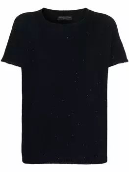 Fabiana Filippi футболка с боковыми разрезами, черный