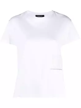 Fabiana Filippi футболка с нашивкой-логотипом, белый