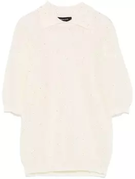 Fabiana Filippi футболка с пайетками, белый