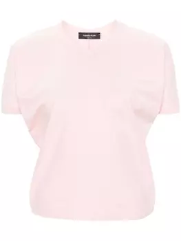 Fabiana Filippi футболка с рукавами 'летучая мышь', розовый