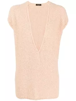 Fabiana Filippi футболка с V-образным вырезом, розовый