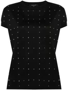 Fabiana Filippi футболка с заклепками, черный