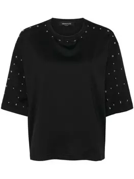 Fabiana Filippi футболка с заклепками, черный