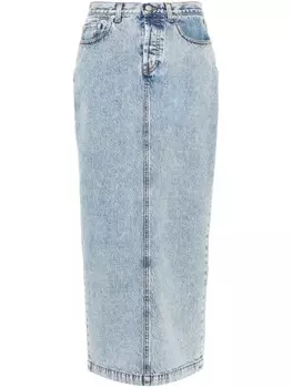 Fabiana Filippi хлопковая макси-юбка, синий