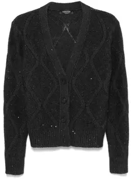 Fabiana Filippi кардиган с пайетками, серый