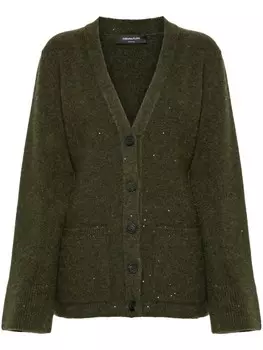 Fabiana Filippi кардиган с пайетками, зеленый