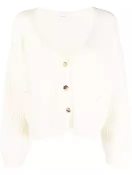 Fabiana Filippi кардиган с V-образным вырезом, белый